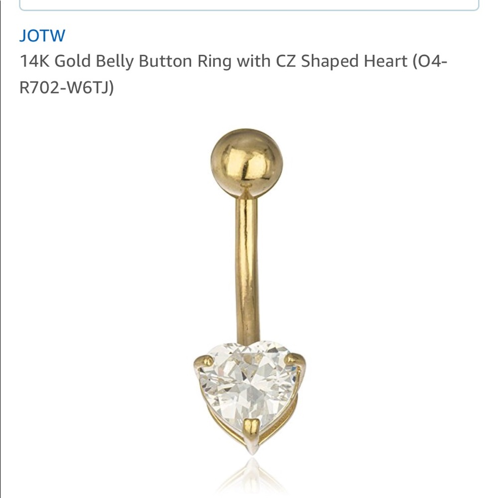 14K gold belly ring.